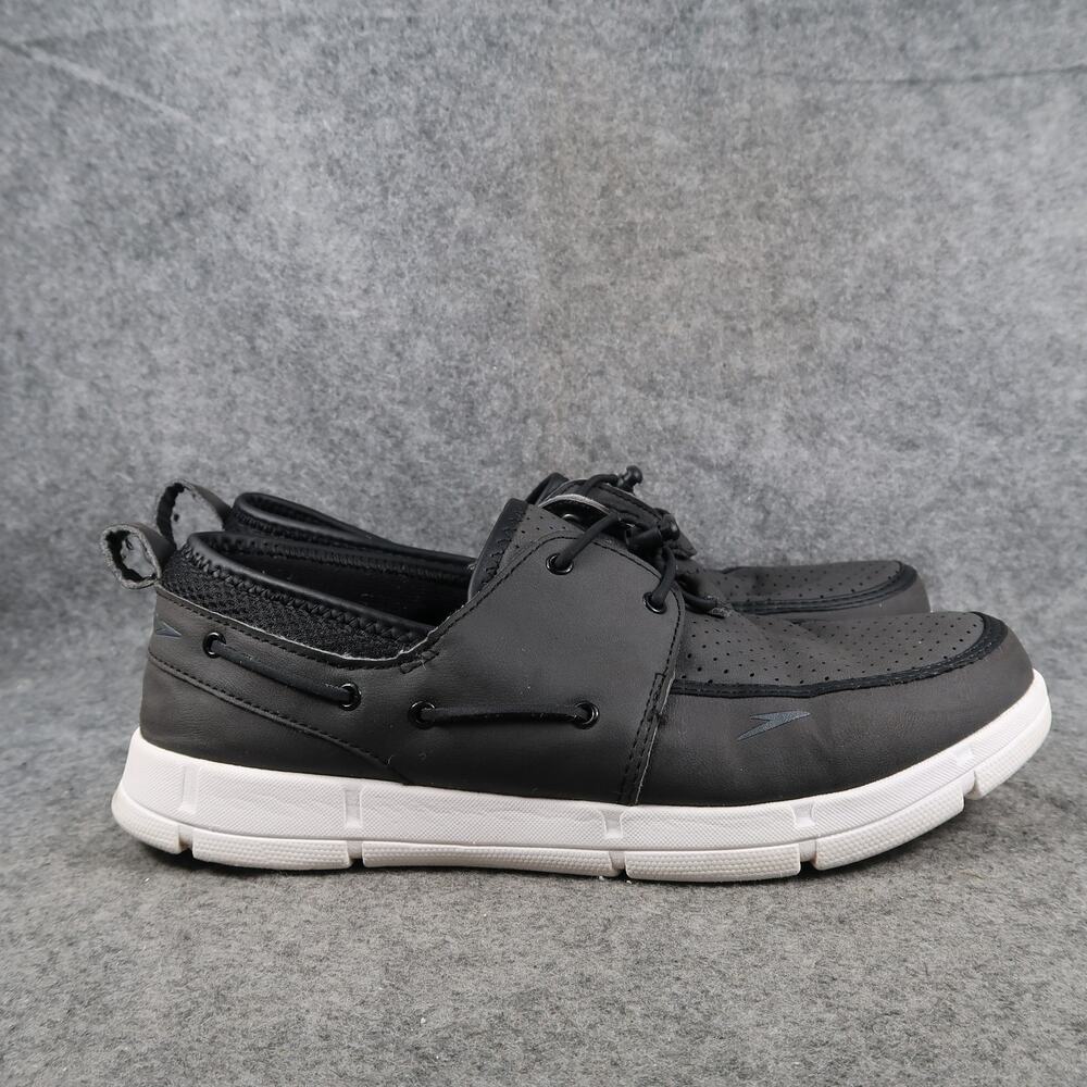 Speedo Shoes Mens 9 Casual Boat Water Sneakers Port Lightweight Breathable Grey